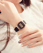Casio Womens Vintage LA670 Black-Copper-Black