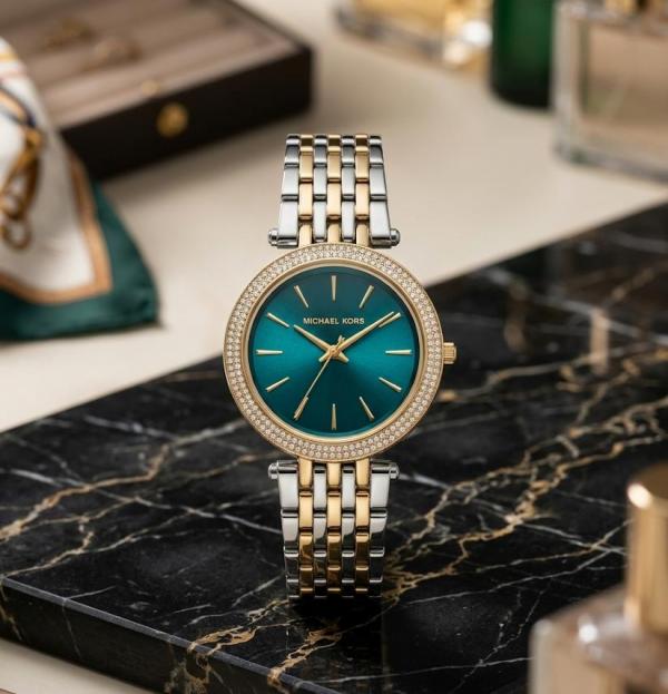 Michael_l Kors Darci 2Ton-Gold-Green