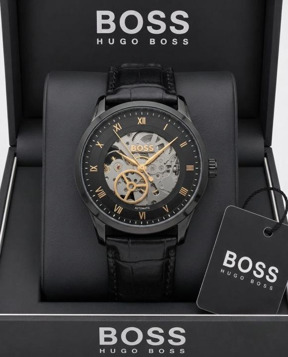 BOSS Principle Skeleton Mens Automatic black and gold