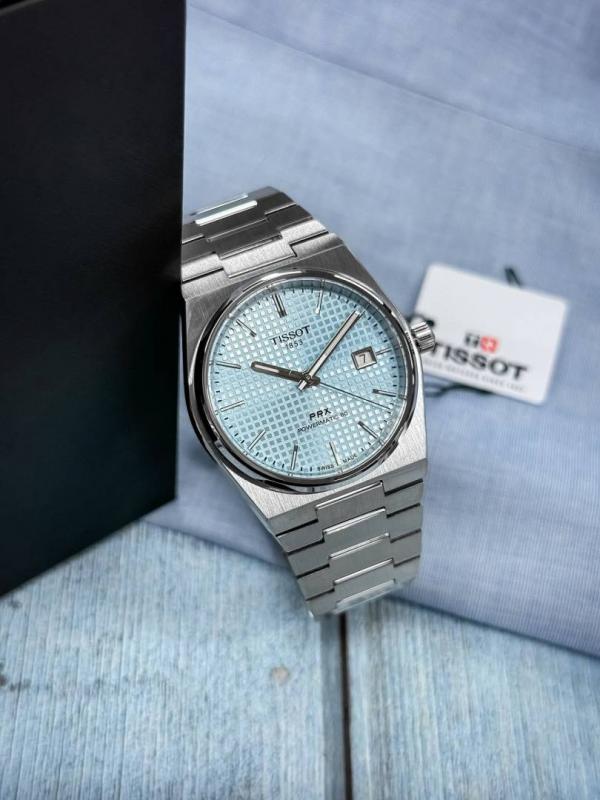 Tissoo_t 1853 Prx Automatic Top Quality Silver-SkyBlue