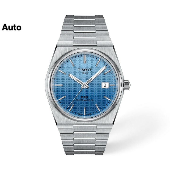 Tissoo_t 1853 Prx Automatic Top Quality silver dual blue