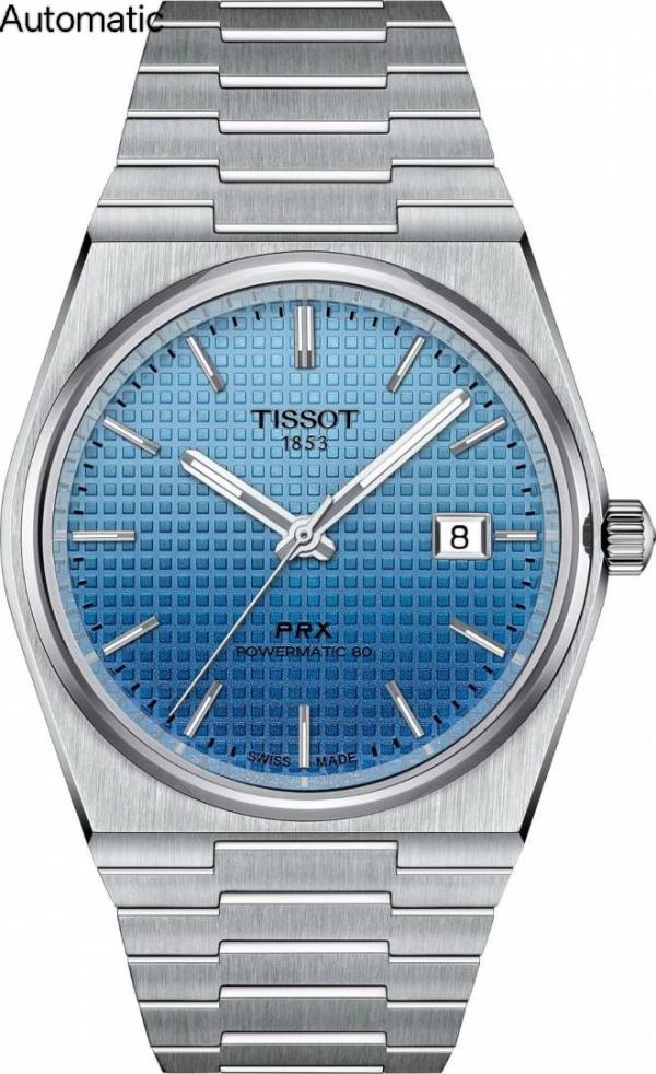 Tissoo_t 1853 Prx Automatic Top Quality silver dual blue