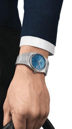 Tissoo_t 1853 Prx Automatic Top Quality silver dual blue