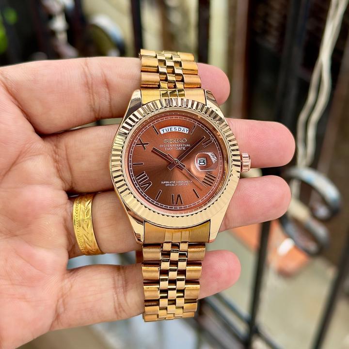 Seikk_o Oyster Perpetual Day Date 40 Battery Copper-Brown