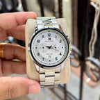 Tommy Hilfigee_r Dual Time Silver White