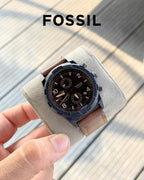 Fossii_l Bronson Chronograph Luggage Leather