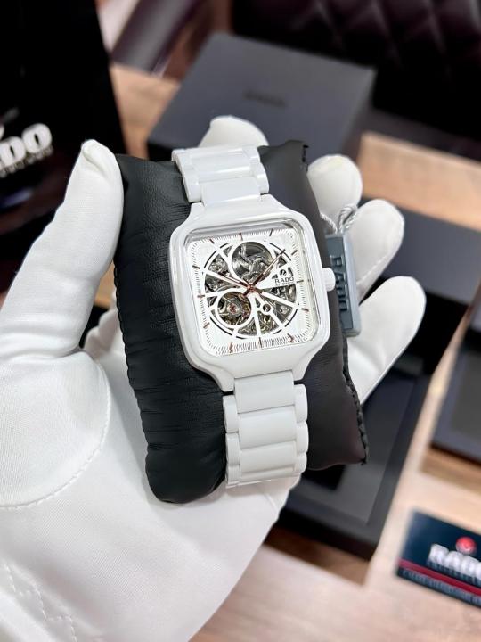 Radd_o True Square Automatic Ceramic White Gold