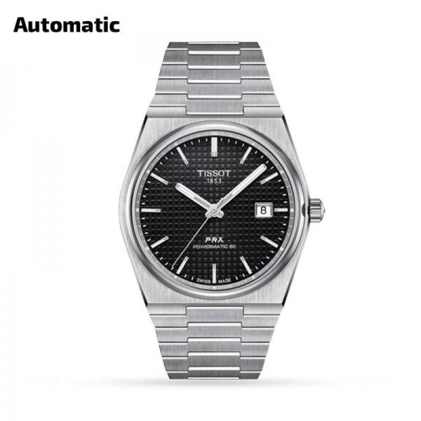 Tissoo_t 1853 Prx Automatic Top Quality Silver-Black