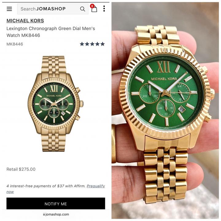 Michael_kors Lexington Premium Gold-Geeen