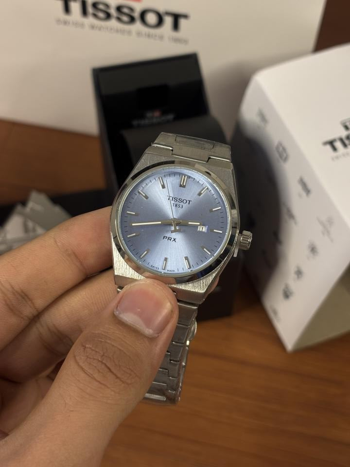 Tissoo_t 1853 PRX Silver Sky Blue Dial