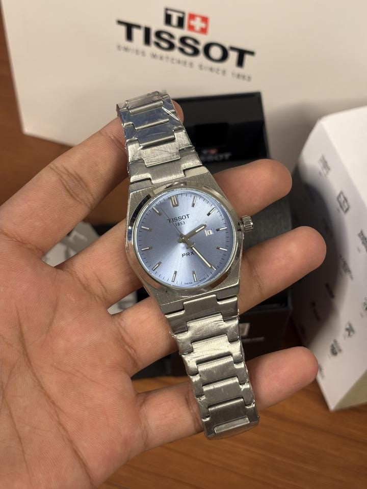 Tissoo_t 1853 PRX Silver Sky Blue Dial