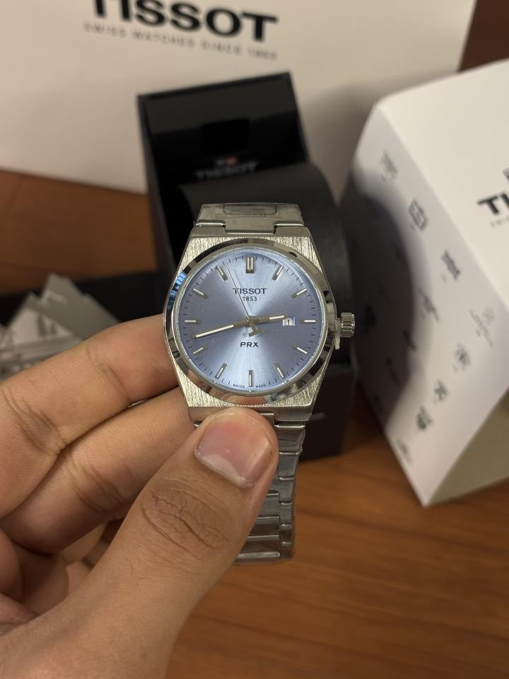 Tissoo_t 1853 PRX Silver Sky Blue Dial