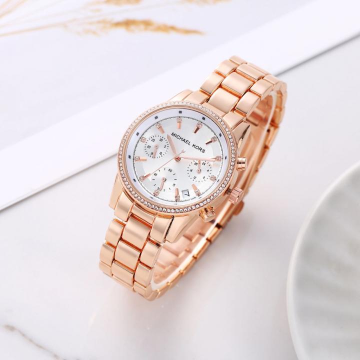 Michael_l Kors Bryant Chronograph Copper White