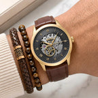 BOSS Principle Skeleton Mens Automatic Brown gold