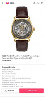 BOSS Principle Skeleton Mens Automatic Brown gold
