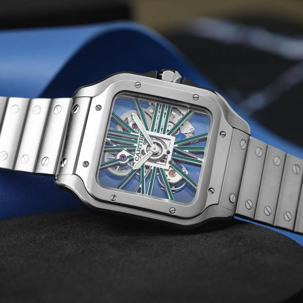 Cartie_r Santos Skeleton Battery silver green