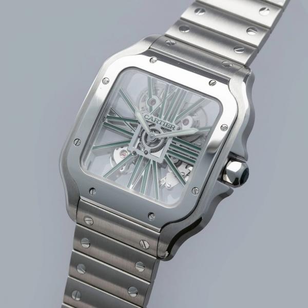Cartie_r Santos Skeleton Battery silver green