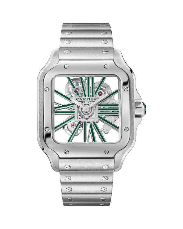 Cartie_r Santos Skeleton Battery silver green