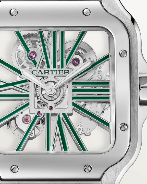 Cartie_r Santos Skeleton Battery silver green