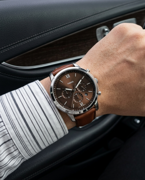 Neutro fossii_l Chronograph DarkBrown Silver Brown