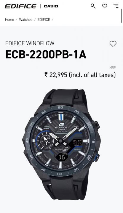 Casio Edifice Ecb2200 PB
