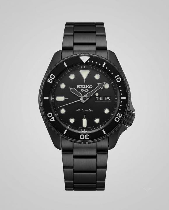 Seiko 5 Sports Automatic Full Black
