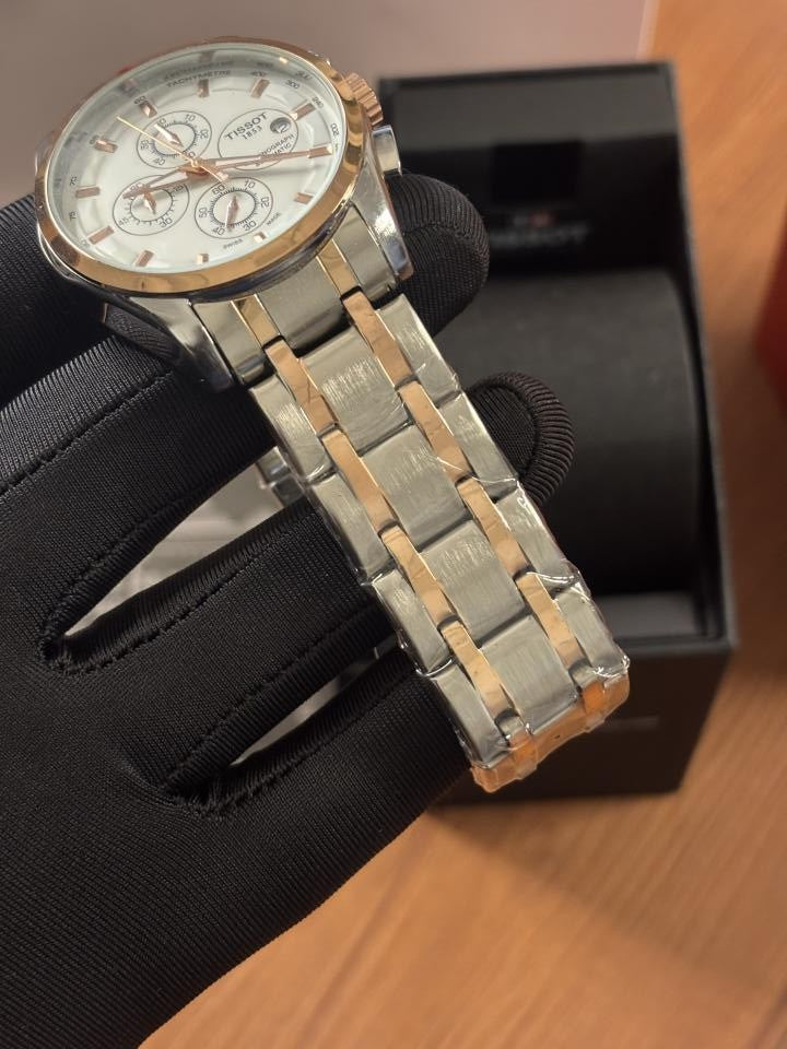 Tissoo_t 1853 Couturier Two Tone Copper white dial