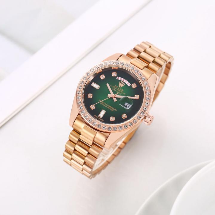 Rolee_x Oyster Perpetual Day Date Diamond Copper-Green