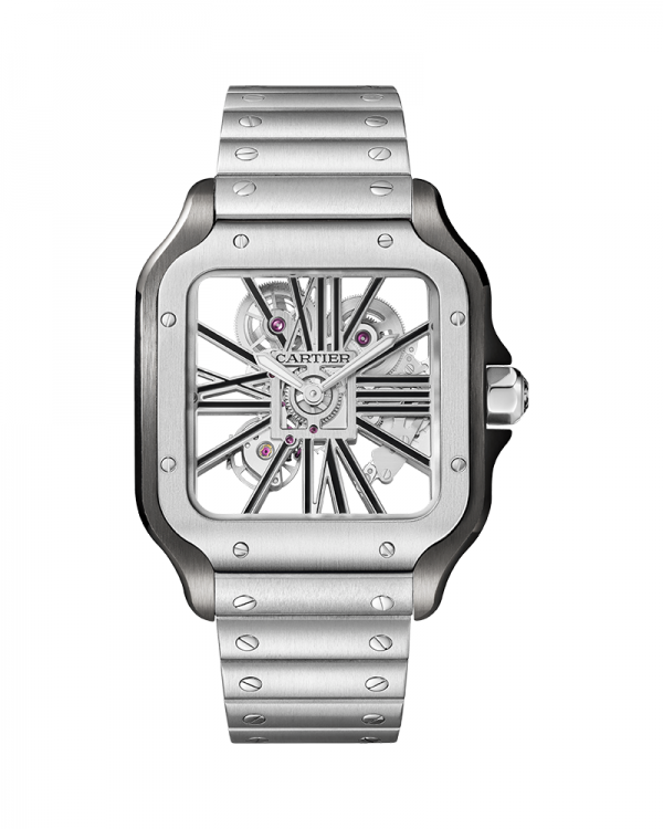 Cartiee_r Santos Skeleton Battery Silver-Black