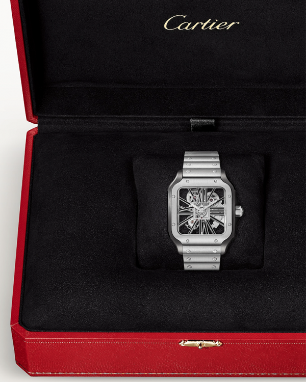 Cartiee_r Santos Skeleton Battery Silver-Black