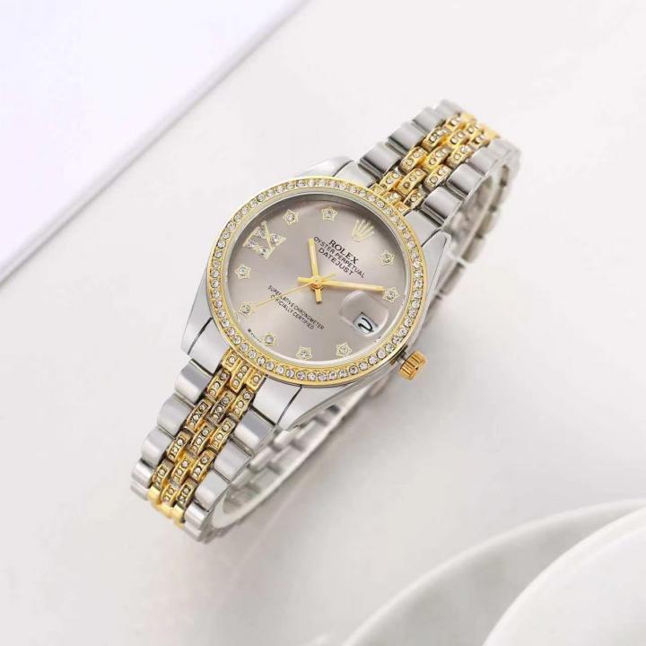 Rolee_x Oyester Perpetual Date Just 2Ton-Gold-Grey