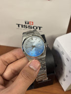 Tissoo_t 1853 PRX Silver Sky blue White Dial