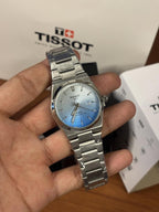 Tissoo_t 1853 PRX Silver Sky blue White Dial