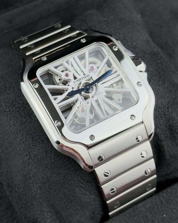 Cartiee_r Santos Skeleton Battery silver white