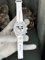 Swatch X Omega Bioceramic Moonswatch Mission To Earthphase – Moonshine Gold Snow